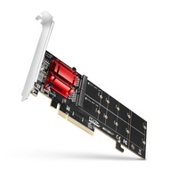 PCEM2-ND Kontroler PCIe x 8, 2x slot M.2 NVMe M-key RAID wsparcie dla płyt