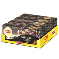 Zestaw Lipton herbata czarna ekspresowa EARL GREY 4x25 torebek 150g