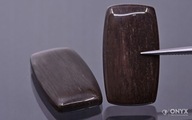 Fosílne drevo nízky kabošon cushion 28,5x15,5 mm
