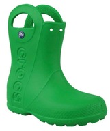 Crocs Kalosze Dziecięce gumowe zielone Handle It Rain Boot Kids 30/31 EU