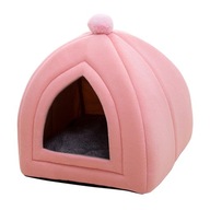 Posteľ pre mačky Puppy Kennel Sofa Semi Closed Winter pink