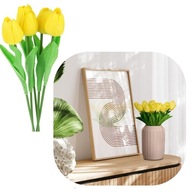 Tulipánok Szilikon Művirágok 34 cm Dísznövények Váza 5 db