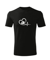 Koszulka T-shirt dziecięca M285 CAMPING PRZYCZEPA czarna rozm 110