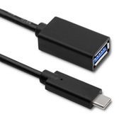 Qoltec Kabel USB 3.1 typ C męski / USB 3.0 typ A żeński / 0.25m