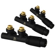 TERMOSTATICKÁ SADA 1/2" KOMBINOVANÁ ÚHLOVÁ ČERNÁ DIAMOND