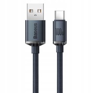 Kabel USB-A / USB-C, Baseus Crystal, 5A 100W, 1.2m