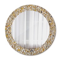 Okrúhle nástenné zrkadlo s rámom zo skla Lyžiarsky vzor 60cm