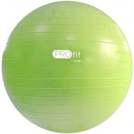Piłka gimnastyczna Profit 75 cm zielona z pompką