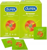 Vlhčené kondómy DUREX Arouser Sada 36 ks rebrované Stimulačné