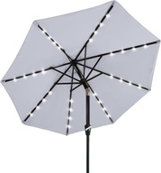 Dáždnik s osvetlením ABCCANOPY sivý 274 x 200 cm - POPIS