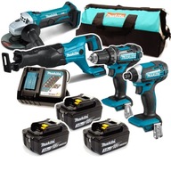 Makita DLX6068PF akumulatorowy zestaw Combo 18V DDF482 DTD152 DJR186 DGA452