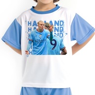 Piżama Dziecięca ERLING HAALAND Koszulka + Spodnie Piłkarskie Wzory 128 cm