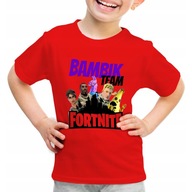 Detské tričko červené BAMBIK TEAM Vzory 110