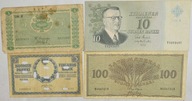 1.aj.Zest.Finlandia, Banknoty szt.4, St.3+, 3/3-