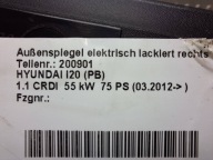 mirror right HYUNDAI i20 II 14-20 6 PIN EUROPA