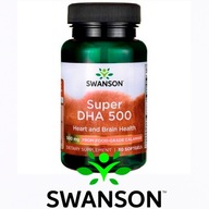 SWANSON SUPER DHA 500 MG OMEGA 3 Z KAŁAMARNIC serce PAMIĘĆ