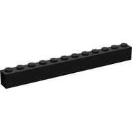 LEGO 6112 611226 Brick Klocek 1 x 12 Czarny Nowy