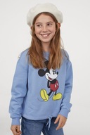 H&M Bluza ze sznurkiem z nadrukiem Myszka Miki Disney dresowa sportowa 170