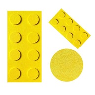 Filc építőkockák falra panelek LEGO építőkockák 30x60 sárga