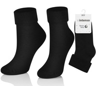 KOMPRESSZIÓS ZOKNI NŐI PAMUT SZUPER PUHA FROTTÍR MELEG FEKETE