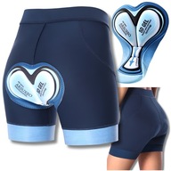 SPODENKI ROWEROWE DAMSKIE Z WKŁADKĄ ŻELOWĄ 5D SPORTOWE ROWER N1 ARSUXEO L