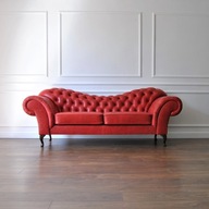 Pikowana sofa chesterfield skóra naturalna Emporia