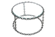 Stolik kawowy Chain 65cm szklany blat 42235