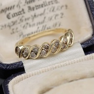 Zlatý prsteň so šampanskými diamantmi 0.40ct