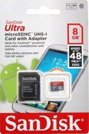 Pamäťová karta SDHC SanDisk microsd 8 GB