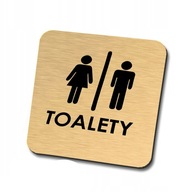 Zlatá informačná tabuľa toalety