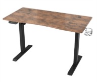 ELEKTROMOS SZÁMÍTÓGÉPASZTAL ÁLLÍTHATÓ MAGASSÁGÚ 120X60CM SÖTÉT FA