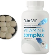Vitamín B Complex B1 B2 B3 B5 B6 B7 B9 B12 + C E 90 kapsúl Nervový systém