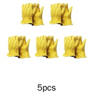 5x 1 parę skórzanych rękawic roboczych O