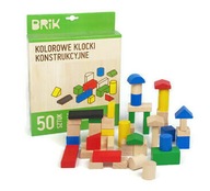 Drevené kocky 50ks farba POĽSKÉ Montessori
