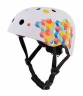 Kask M dla dzieci 3-7 lat TRACKER - SUN BABY z lampką LED cubic biały