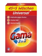 Proszek do Prania Uniwersalny Gama 3w1 3kg 50 Prań Niemiecki jakość DE