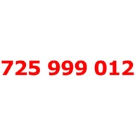 725 999 012 ZŁOTY ŁATWY NUMER PLUS GSM NR TELEFONU