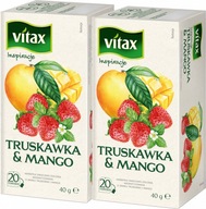 Herbata owocowa Vitax truskawka i mango 20x2g x2