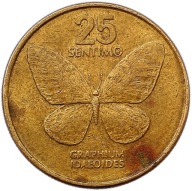 FILIPÍNY 25 SENTIMOS 1986 MOTÝL VĚTŠÍ TYP 6E1