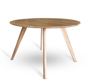Stôl okrúhly dubový stôl fi120 nerozkladací RENOS