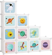 Regał Modułowy 10-Kostkowy Organizer na Zabawki Do Przechowywania Reczy
