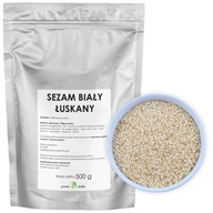 SEZAM BIAŁY łuskany premium ziarna sezamu 0,5kg