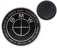 BMW M POWER 82mm emblemat znaczek przód tył CZARNY