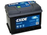 AKUMULATOR EXIDE EXCELL 60AH 540A 60 AH EB602 P+ NAJNOWSZY MODEL !