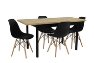 nowoczesny ROZKŁADANY stół i 4 krzesła do SALONU