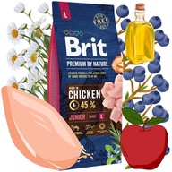 Karma Sucha Dla Szczeniąt Brit Premium By Nature Junior L 15kg Kurczak