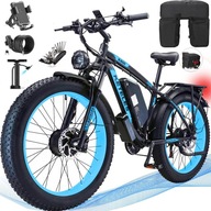 Elektrický bicykel s 26palcovým plášťom 2000W 48V 23AH 55KM/H Dvojmotorová olejová brzda