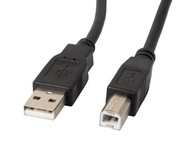 Krótki kabel do drukarki, skanera USB A - USB B - długość 50 cm