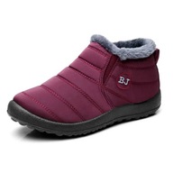 40BJ-Redwoman Snow Boots Plush Nové teplé členkové topánky pre ženy zimné