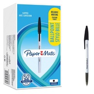 Długopis PaperMate CZARNY 1.0MM Paczka długopisów 50 sztuk + zielone GRATIS